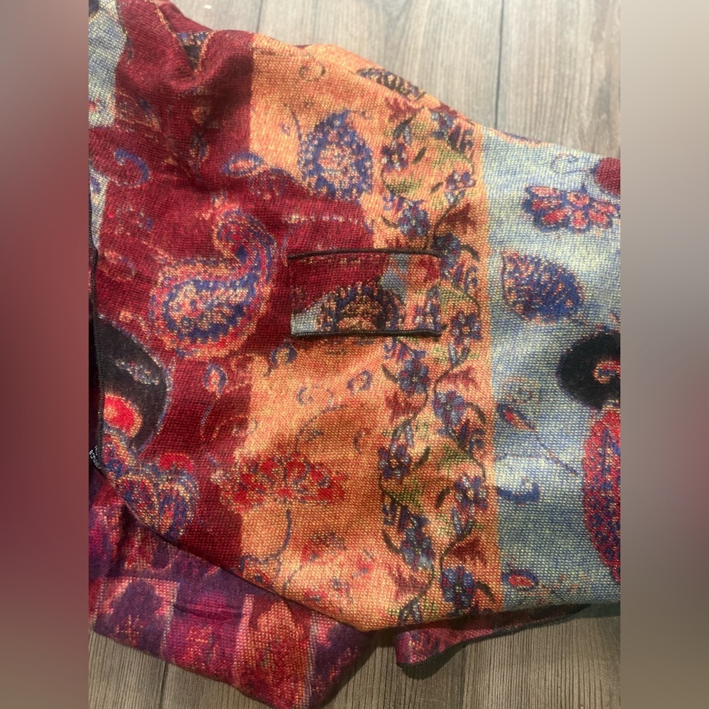 Rapti 100% Cashmere Reversible Paisley Wrap Shawl Scarf Boho Multicolor - Picture 5 of 9